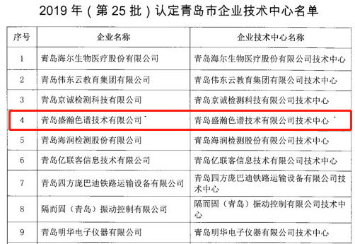 青島市企業(yè)技術(shù)中心名單公布，盛瀚榜上有名！